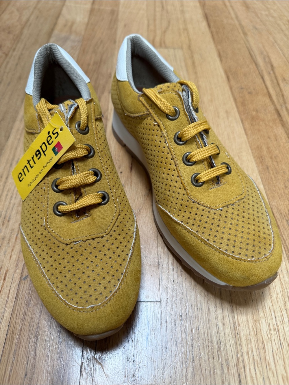 Entrépès Women's Mustard Yellow Casual Sneakers